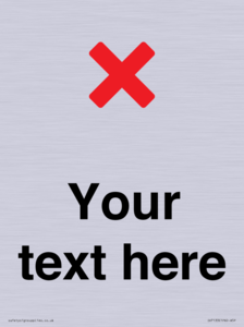 Custom plain background, red cross sign